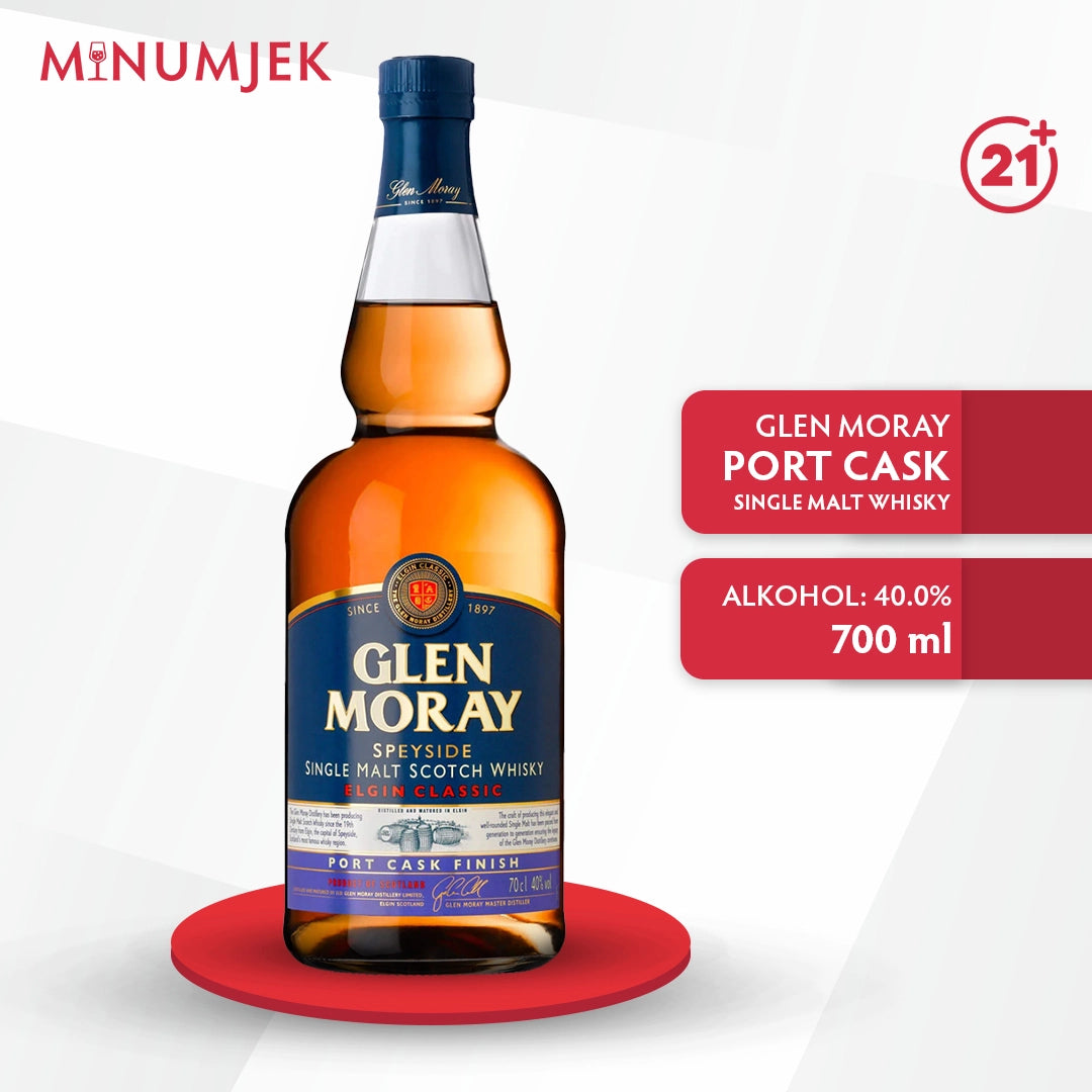 Jual Glen Moray Port Cask Single Malt Whisky 700ml, Harga Terbaik