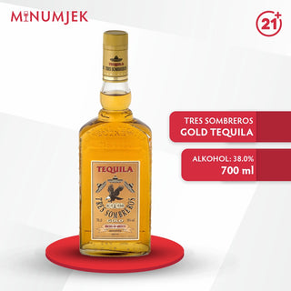 Tres Sombreros Gold Tequila 700ml