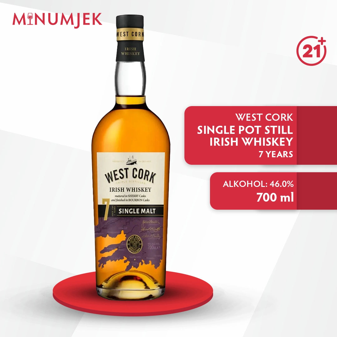 Jual West Cork 7yrs Single Malt Irish Whiskey 700ml, Harga Terbaik